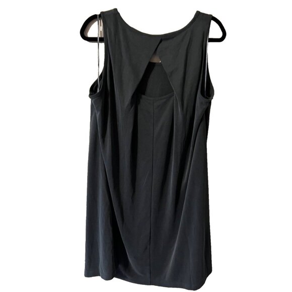 Sigrid Olsen Dress L Large Dark Gray Cutout Back Washable Sleeveless Stretch NWT - Picture 5 of 5